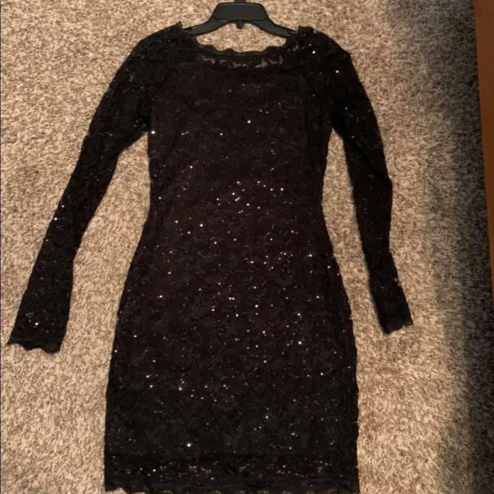 Black sparkly home coming dress